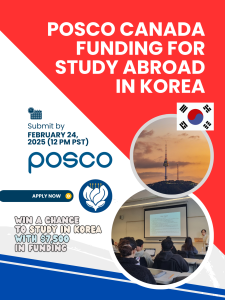 Study Abroad in Korea with POSCO Canada Funding
